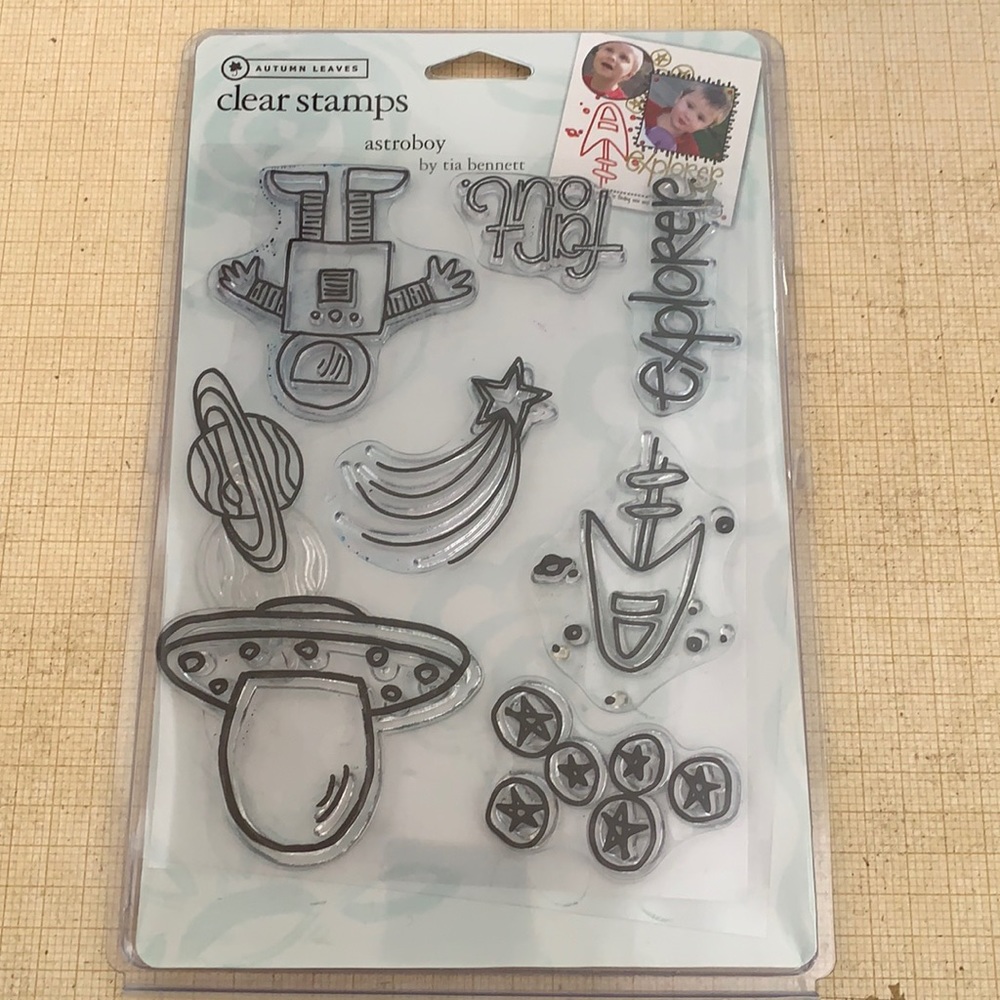 Clear stamps made by Autumn Leaves, “Astroboy”